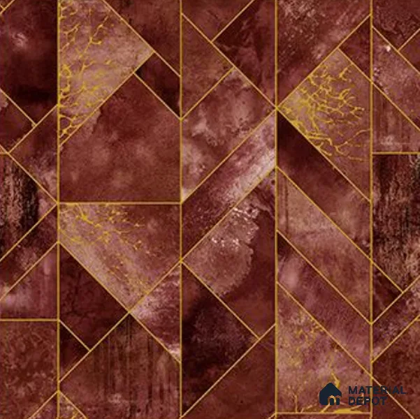 RG7040 | 10 Meter x 20.86 Inches Geometric Look PVC Wallpaper - 56.94 Sq. Ft | Minimum 15% wastage during installation