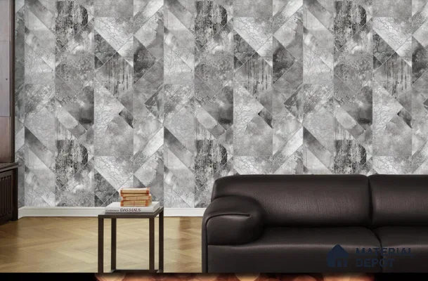 RG7041 | 10 Meter x 20.86 Inches Geometric Look PVC Wallpaper - 56.94 Sq. Ft | Minimum 15% wastage during installation