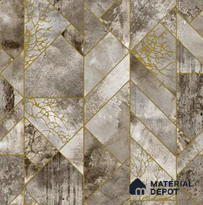 RG7042 | 10 Meter x 20.86 Inches Geometric Look PVC Wallpaper - 56.94 Sq. Ft | Minimum 15% wastage during installation