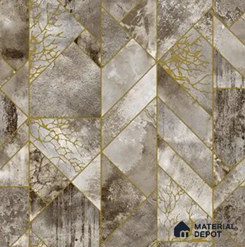RG7042 | 10 Meter x 20.86 Inches Geometric Look PVC Wallpaper - 56.94 Sq. Ft | Minimum 15% wastage during installation