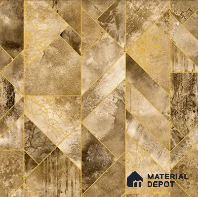 RG7043 | 10 Meter x 20.86 Inches Geometric Look PVC Wallpaper - 56.94 Sq. Ft | Minimum 15% wastage during installation