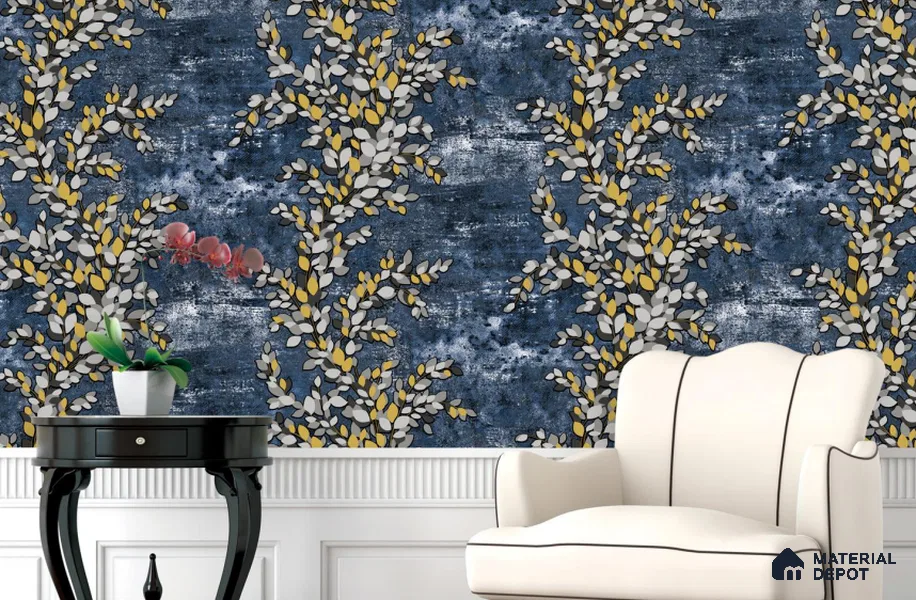 RG7050 | 10 Meter x 20.86 Inches Florals Look PVC Wallpaper - 56.94 Sq. Ft | Minimum 15% wastage during installation