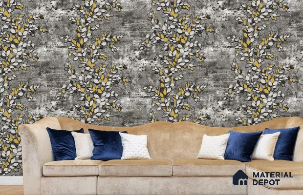 RG7049 | 10 Meter x 20.86 Inches Florals Look PVC Wallpaper - 56.94 Sq. Ft | Minimum 15% wastage during installation