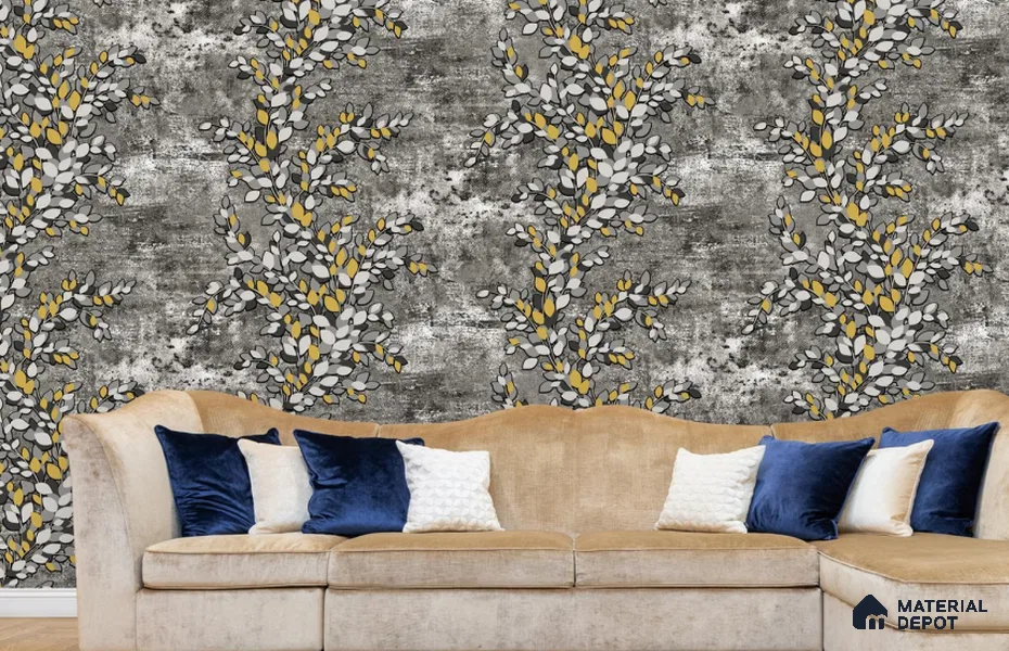 RG7049 | 10 Meter x 20.86 Inches Florals Look PVC Wallpaper - 56.94 Sq. Ft | Minimum 15% wastage during installation