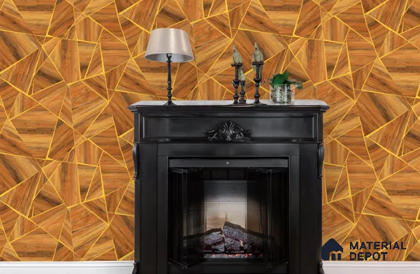 RG7055 | 10 Meter x 20.86 Inches Geometric Look PVC Wallpaper - 56.94 Sq. Ft | Minimum 15% wastage during installation
