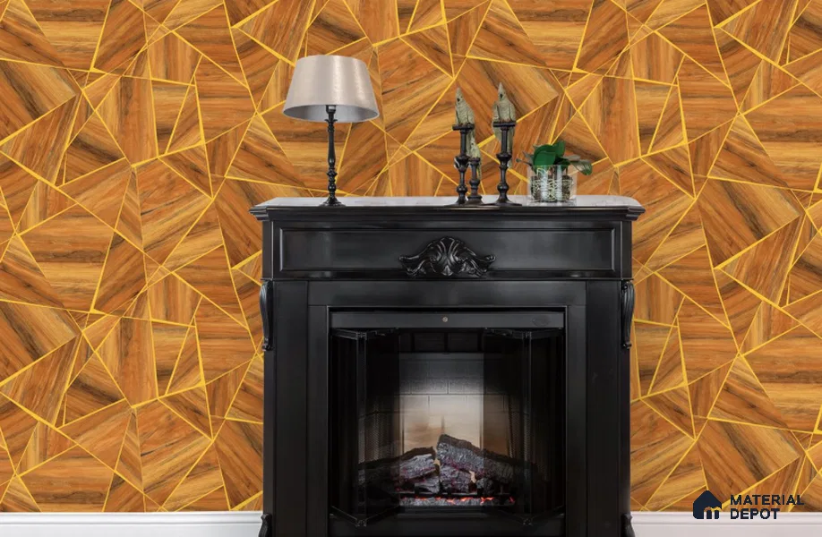 RG7055 | 10 Meter x 20.86 Inches Geometric Look PVC Wallpaper - 56.94 Sq. Ft | Minimum 15% wastage during installation