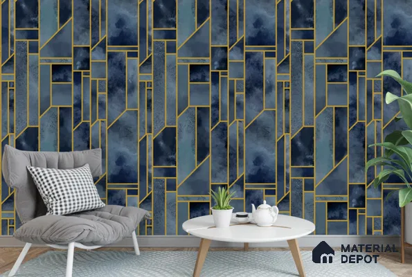 RG7062 | 10 Meter x 20.86 Inches Geometric Look PVC Wallpaper - 56.94 Sq. Ft | Minimum 15% wastage during installation