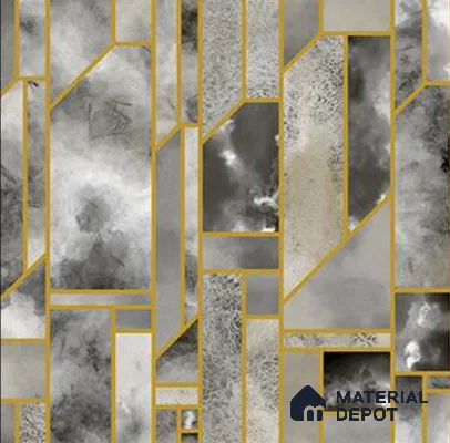 RG7064 | 10 Meter x 20.86 Inches Geometric Look PVC Wallpaper - 56.94 Sq. Ft | Minimum 15% wastage during installation