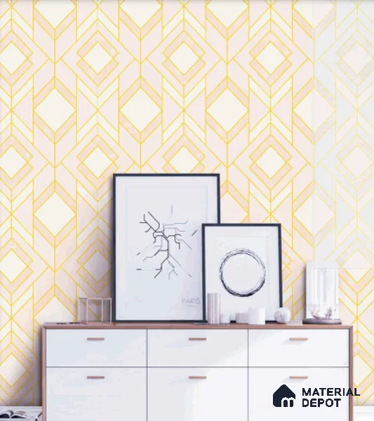 Rahira Series RH 8057 10 Meter x 21 Inches Geometric look Wallpaper - 57.05 Sq. Ft. | Minimum 15% wastage during installation