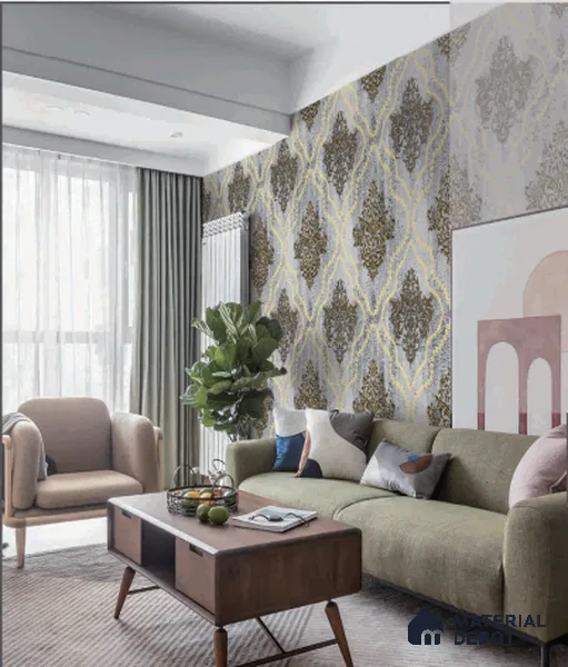 Rahira Series RH8009 10 Meter x 21 Inches Patterned look Wallpaper - 57.05 Sq. Ft. | Minimum 15% wastage during installation