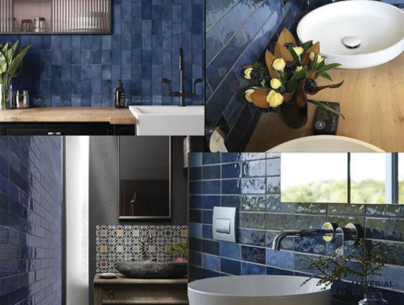 Subway Wall Tile TL 05027 Aristry Colonial Crest 8 x 3 inch (200x65 mm ) Ceramic Glossy Finish - 7 mm | Suitable for Bathroom Wall, Kitchen Wall & Backsplashes (Sample)