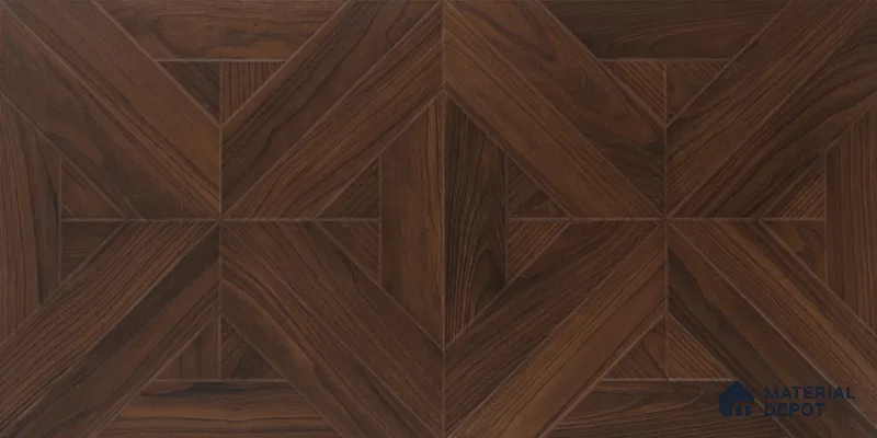 HDF Parquet Laminate Wood Floor AC5 Class 33 Grade Parquet Coffee Wenge LF 00314 D 32x16 inch (806x405 mm) - 12 mm | Natural Wood Grain Surface | V Groove | Unilin Click Locking System with Moisture Resistant Beige Backing | 12-15 Years Warranty