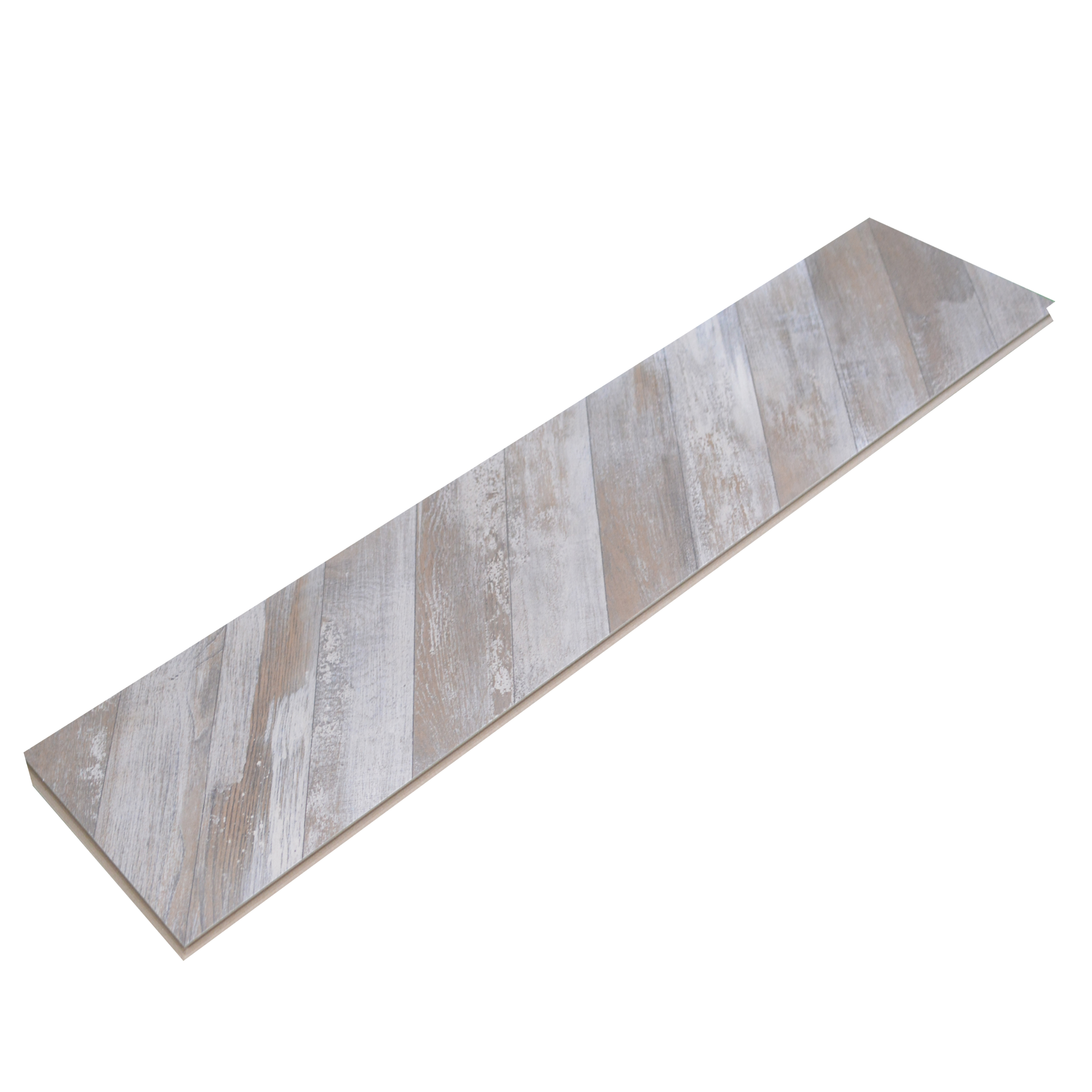 HDF Fish Bone Laminate Wood Floor AC5 Class 33 Grade Chevron Oak Rustic LF 00302 E 48 x 12 inch (1220x300 mm) - 8 mm | Natural Wood Grain Surface | V Groove | Unilin Click Locking System Unilin Click Locking System with Moisture Resistant Yellow Backing | European Designs | 12-15 Years Warranty