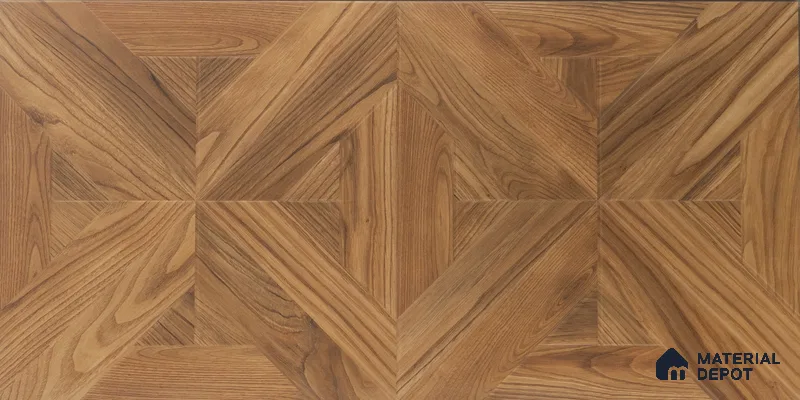 HDF Parquet Laminate Wood Floor AC5 Class 33 Grade Parquet Royal Oak LF 00314 C 32x16 inch (806x405 mm) - 12 mm | Natural Wood Grain Surface | V Groove | Unilin Click Locking System with Moisture Resistant Beige Backing | 12-15 Years Warranty
