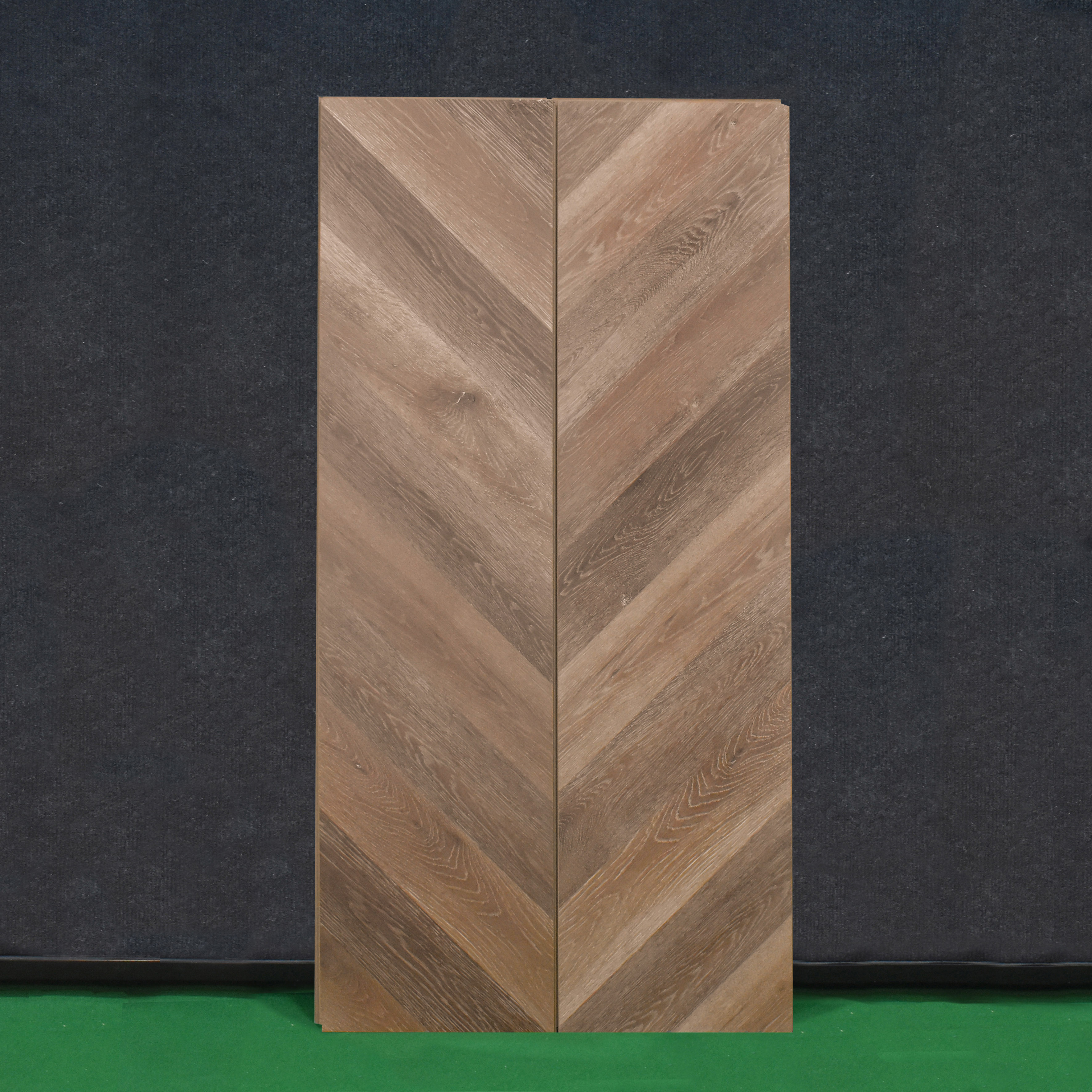 HDF Fish Bone Laminate Wood Floor AC5 Class 33 Grade Chevron Tuscan Harvest Neo LF 00302 D 48 x 12 inch (1220x300 mm) - 8 mm | Natural Wood Grain Surface | V Groove | Unilin Click Locking System Unilin Click Locking System with Moisture Resistant Yellow Backing | European Designs | 12-15 Years Warranty
