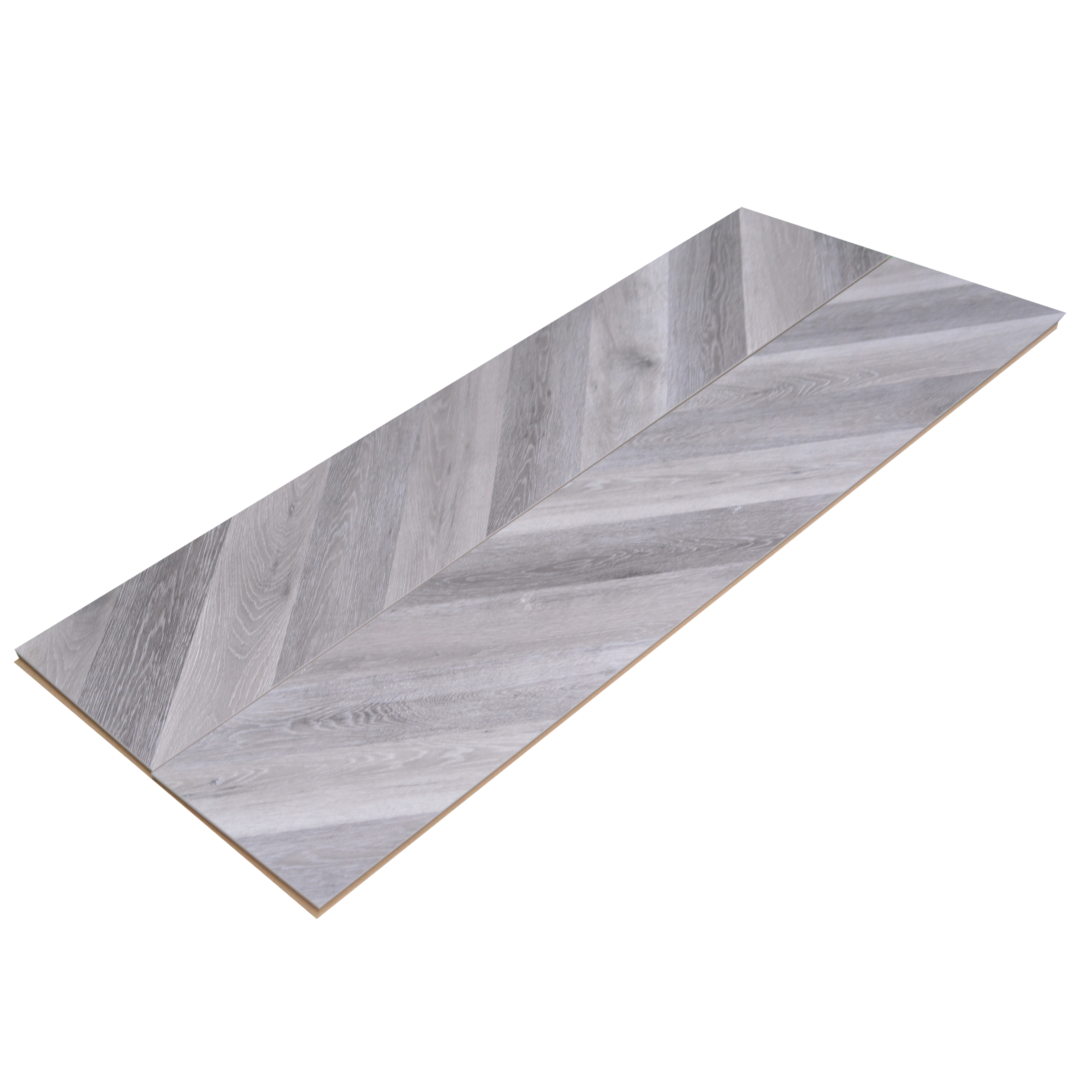 HDF Fish Bone Laminate Wood Floor AC5 Class 33 Grade Chevron Ash Oak Noir LF 00302 48 x 12 inch (1220x300 mm) - 8 mm | Natural Wood Grain Surface | V Groove | Unilin Click Locking System Unilin Click Locking System with Moisture Resistant Yellow Backing | European Designs | 12-15 Years Warranty