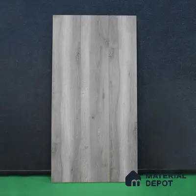 HDF Embossed Laminate Wood Floor AC4 Class 32 Grade Impulse Mountain Grey LF 00303 G 48 x 8 inch (1215x195 mm) - 8 mm | Embossed Natural Wood Surface | Square Edge | Arc Click Locking System with Moisture Resistant Yellow HDF Board | 7-10 Years Warranty