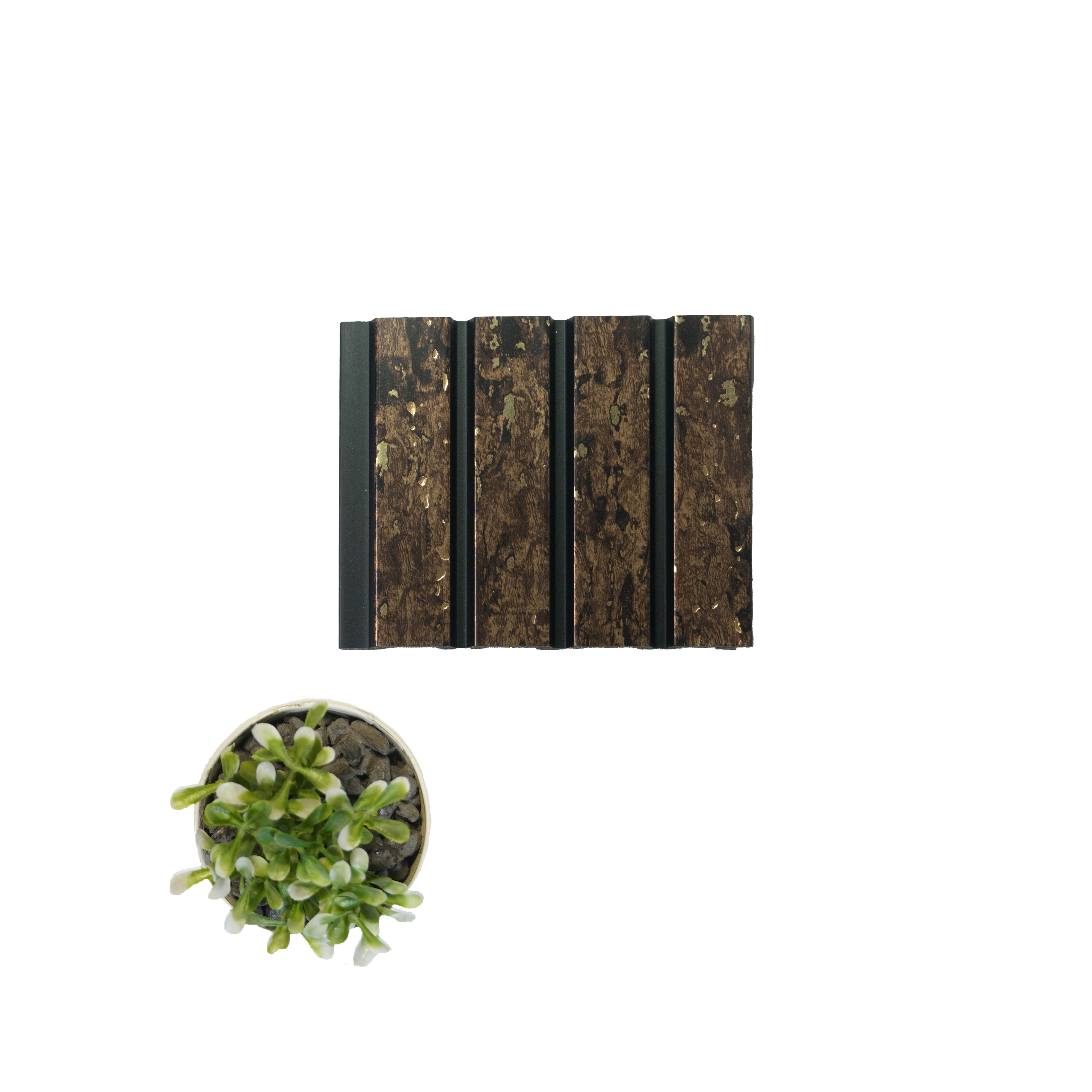 Brown Rustic Louver  4501 8 ft x 4.9 inch Charcoal Panel - 11 mm | Suitable for Feature Wall, TV Unit & Living Room | Width is Subjected to 5% Variation
