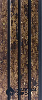 Brown Rustic Louver  4501 8 ft x 4.9 inch Charcoal Panel - 11 mm | Suitable for Feature Wall, TV Unit & Living Room | Width is Subjected to 5% Variation