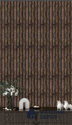Brown Rustic Louver  4501 8 ft x 4.9 inch Charcoal Panel - 11 mm | Suitable for Feature Wall, TV Unit & Living Room | Width is Subjected to 5% Variation
