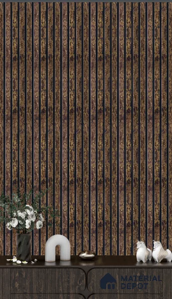 Brown Rustic Louver  4501 8 ft x 4.9 inch Charcoal Panel - 11 mm | Suitable for Feature Wall, TV Unit & Living Room | Width is Subjected to 5% Variation