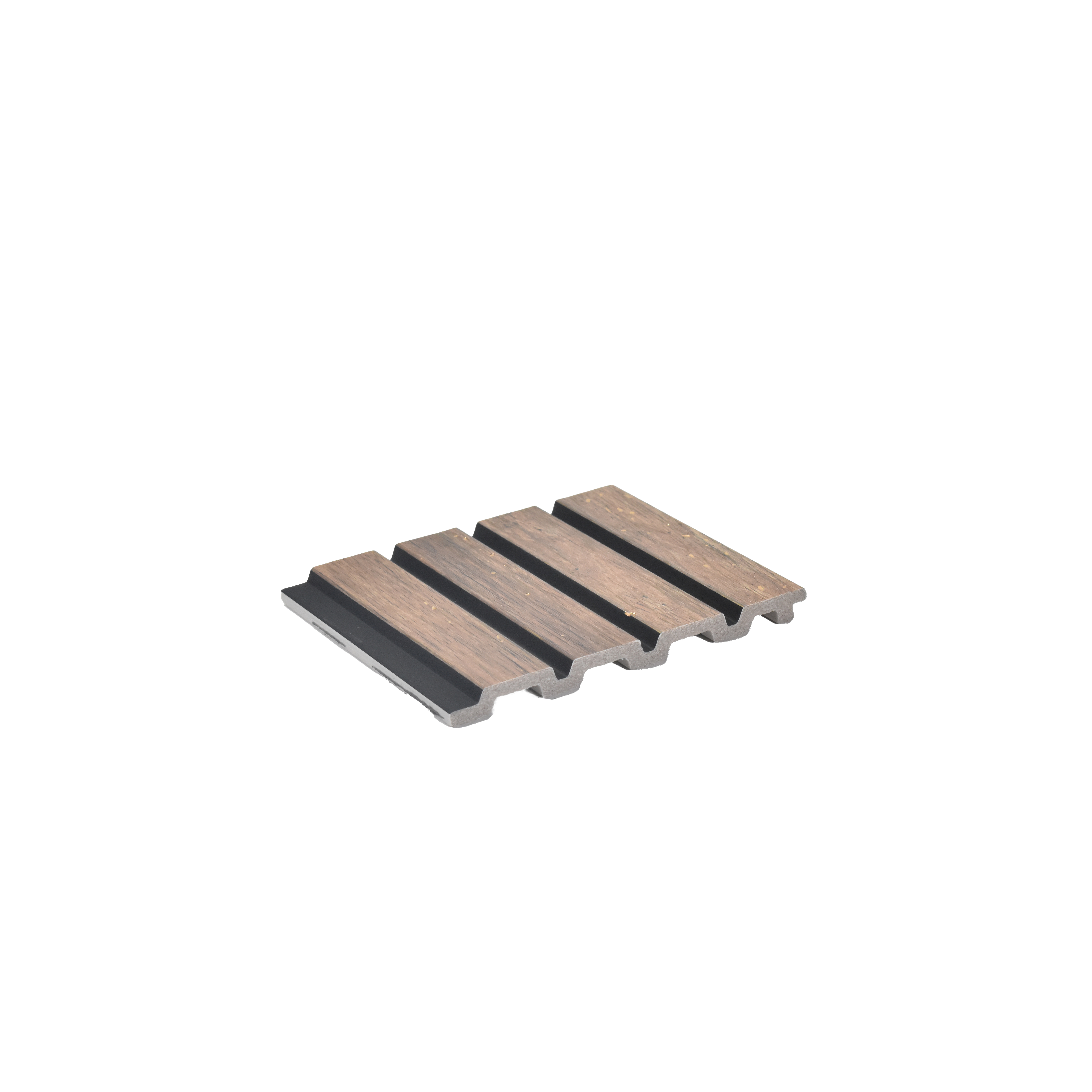 Brown Wooden Louver  4502 8 ft x 4.9 inch Charcoal Panel - 11 mm | Suitable for Feature Wall, TV Unit & Living Room | Width is Subjected to 5% Variation
