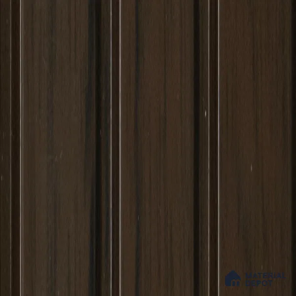 Brown Wooden Louver  4503 8 ft x 4.9 inch Charcoal Panel - 11 mm | Suitable for Feature Wall, TV Unit & Living Room | Width is Subjected to 5% Variation