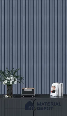 Grey Plain Colour Louver  4505 8 ft x 4.9 inch Charcoal Panel - 11 mm | Suitable for Feature Wall, TV Unit & Living Room | Width is Subjected to 5% Variation
