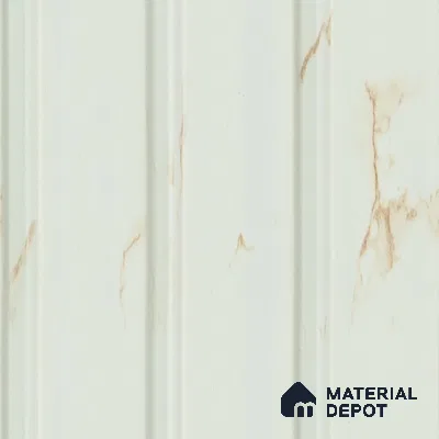 White Marble Louver  4506 8 ft x 4.9 inch Charcoal Panel - 11 mm | Suitable for Feature Wall, TV Unit & Living Room | Width is Subjected to 5% Variation