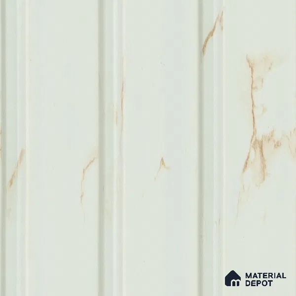 White Marble Louver  4506 8 ft x 4.9 inch Charcoal Panel - 11 mm | Suitable for Feature Wall, TV Unit & Living Room | Width is Subjected to 5% Variation