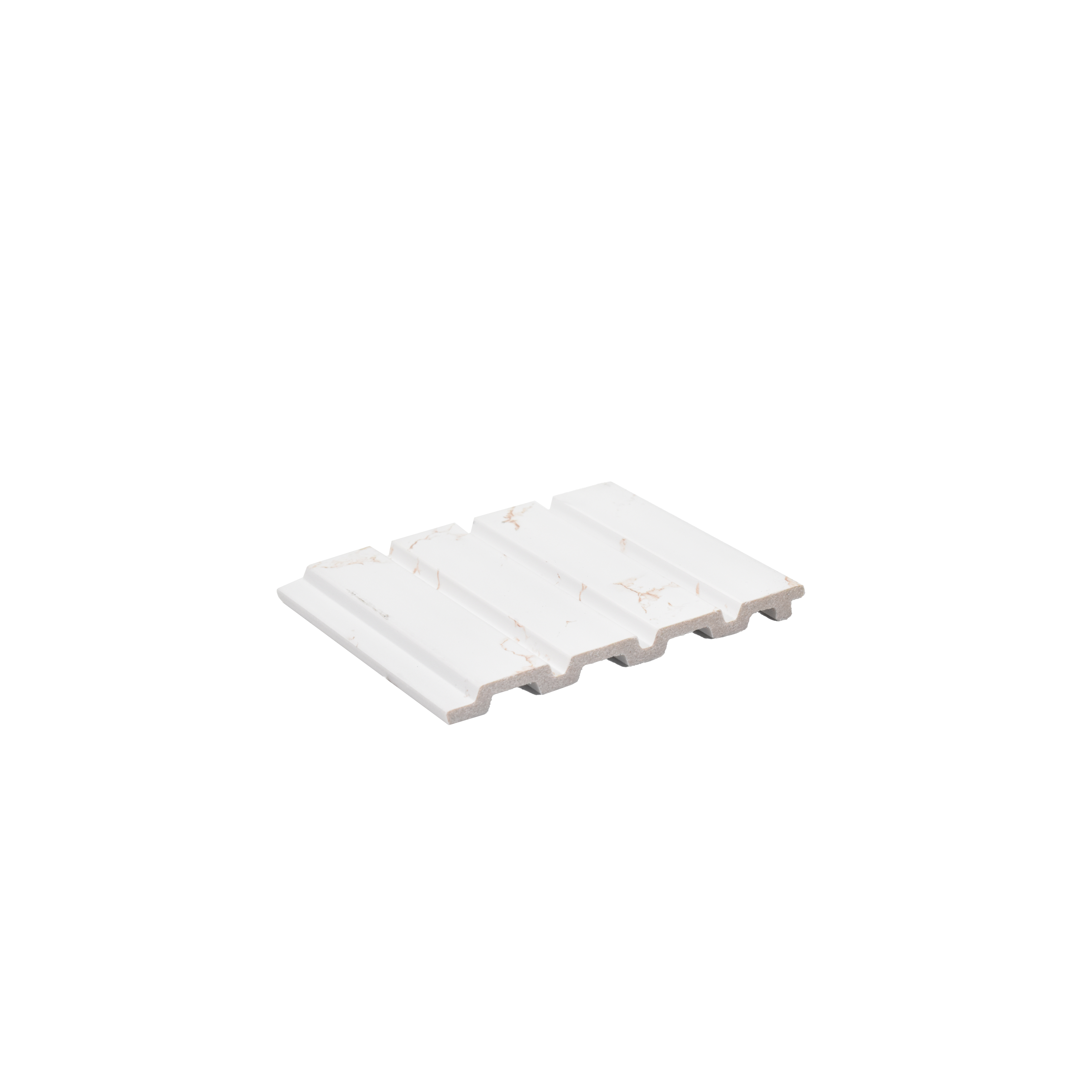 White Marble Louver  4506 8 ft x 4.9 inch Charcoal Panel - 11 mm | Suitable for Feature Wall, TV Unit & Living Room | Width is Subjected to 5% Variation