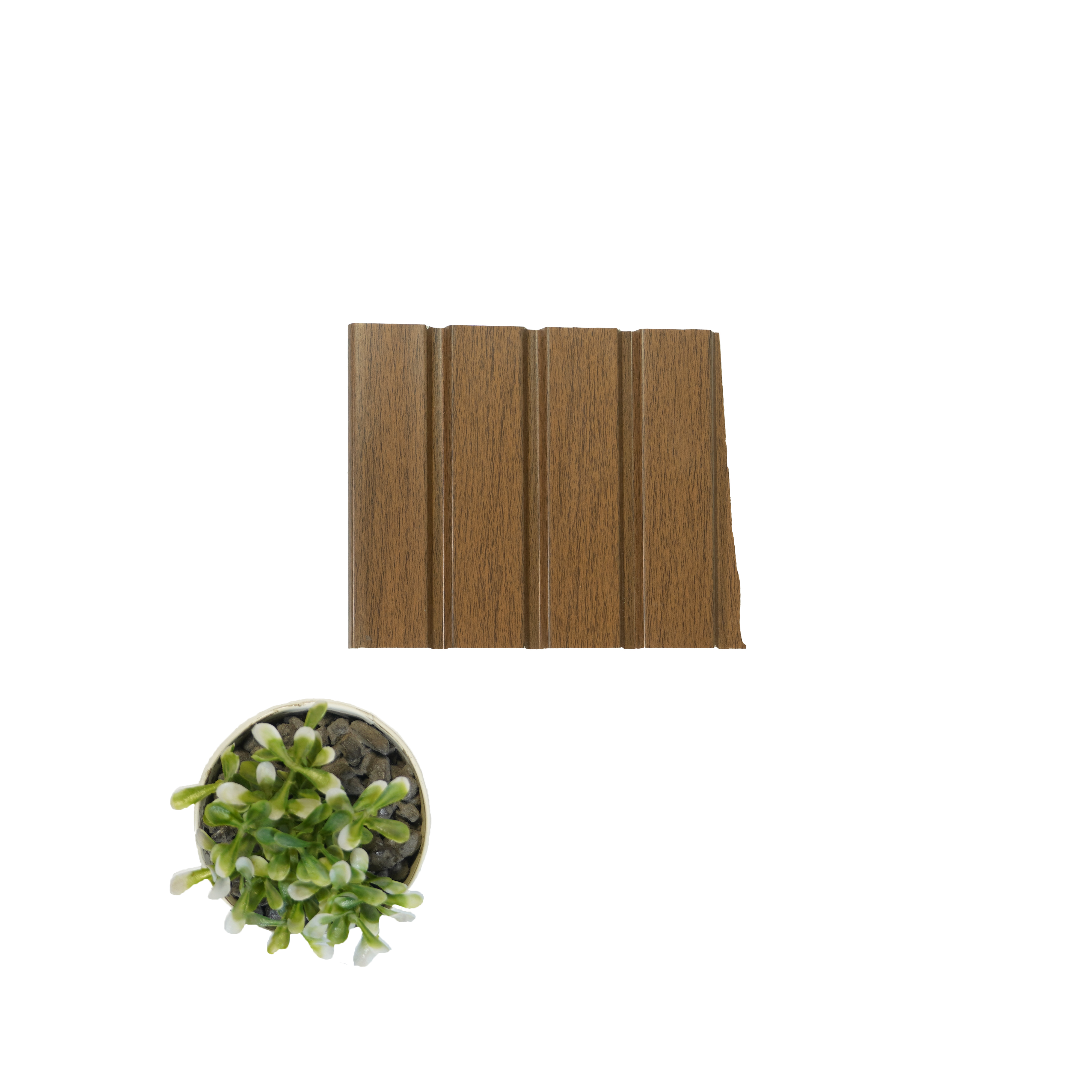 Brown Wooden Louver  4507 8 ft x 4.9 inch Charcoal Panel - 11 mm | Suitable for Feature Wall, TV Unit & Living Room | Width is Subjected to 5% Variation