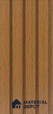 Brown Wooden Louver  4507 8 ft x 4.9 inch Charcoal Panel - 11 mm | Suitable for Feature Wall, TV Unit & Living Room | Width is Subjected to 5% Variation