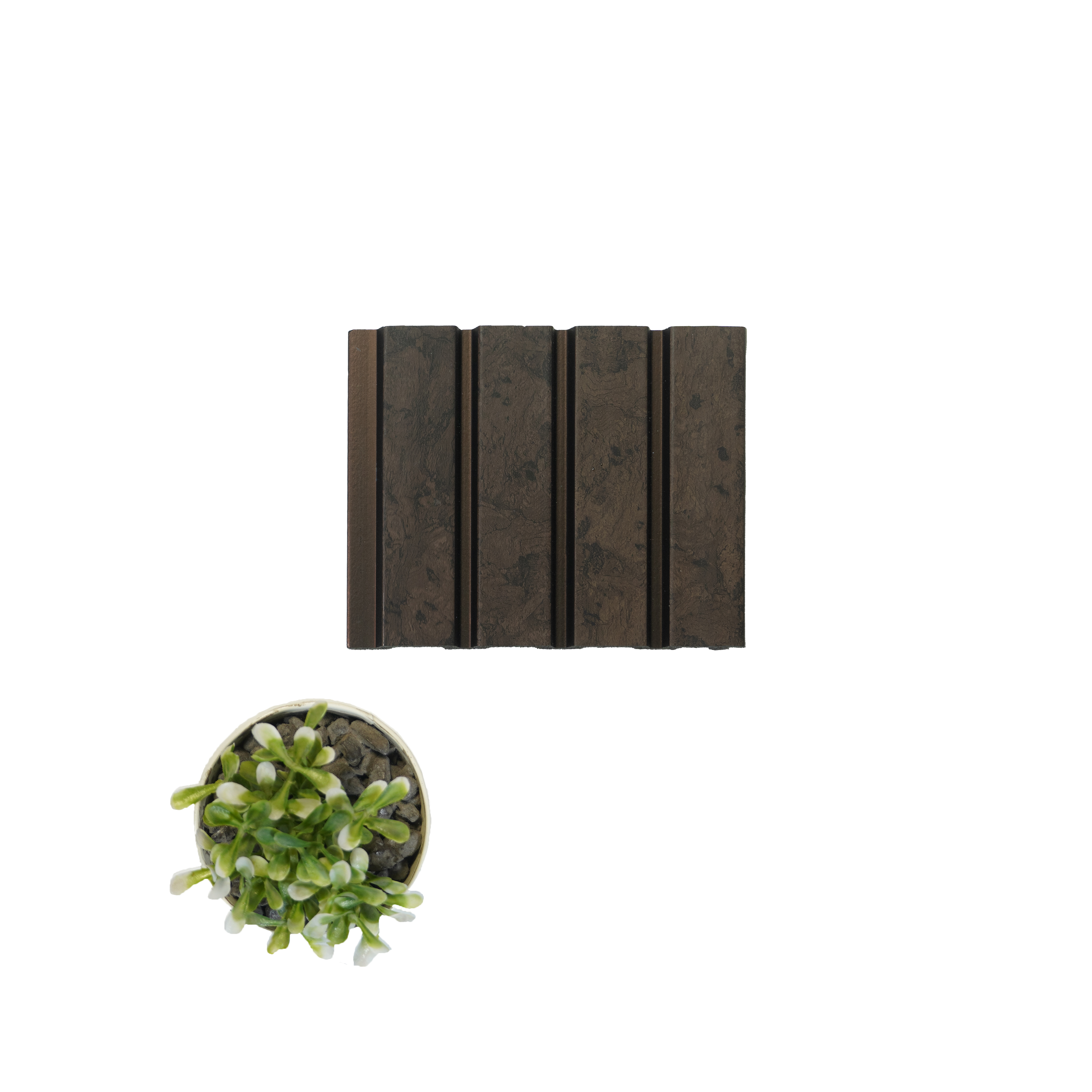Brown Rustic Louver 4508 8 ft x 4.9 inch Charcoal Panel - 11 mm | Suitable for Feature Wall, TV Unit & Living Room | Width is Subjected to 5% Variation