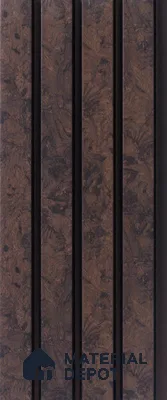 Brown Rustic Louver  4508 8 ft x 4.9 inch Charcoal Panel - 11 mm | Suitable for Feature Wall, TV Unit & Living Room | Width is Subjected to 5% Variation