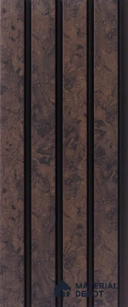 Brown Rustic Louver 4508 8 ft x 4.9 inch Charcoal Panel - 11 mm | Suitable for Feature Wall, TV Unit & Living Room | Width is Subjected to 5% Variation