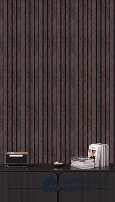 Brown Rustic Louver  4508 8 ft x 4.9 inch Charcoal Panel - 11 mm | Suitable for Feature Wall, TV Unit & Living Room | Width is Subjected to 5% Variation