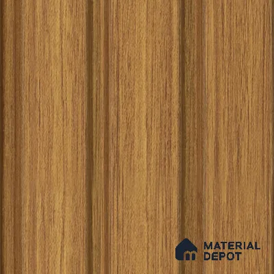 Brown Wooden Louver  4509 8 ft x 4.9 inch Charcoal Panel - 11 mm | Suitable for Feature Wall, TV Unit & Living Room | Width is Subjected to 5% Variation