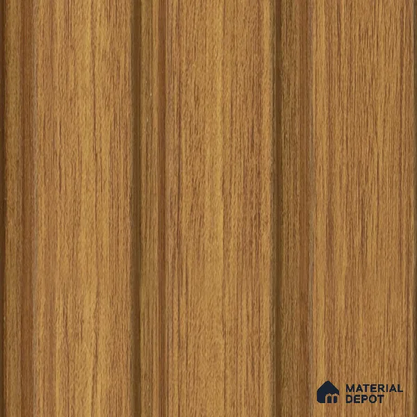 Brown Wooden Louver  4509 8 ft x 4.9 inch Charcoal Panel - 11 mm | Suitable for Feature Wall, TV Unit & Living Room | Width is Subjected to 5% Variation