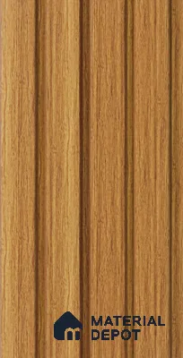 Brown Wooden Louver  4509 8 ft x 4.9 inch Charcoal Panel - 11 mm | Suitable for Feature Wall, TV Unit & Living Room | Width is Subjected to 5% Variation