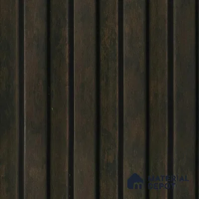 Brown Wooden Louver  4510 8 ft x 4.8 inch Charcoal Panel - 12 mm | Suitable for Feature Wall, TV Unit & Living Room | Width is Subjected to 5% Variation