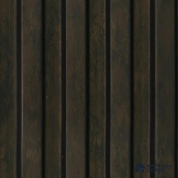 Brown Wooden Louver  4510 8 ft x 4.8 inch Charcoal Panel - 12 mm | Suitable for Feature Wall, TV Unit & Living Room | Width is Subjected to 5% Variation