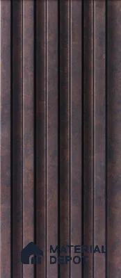 Brown Wooden Louver  4510 8 ft x 4.8 inch Charcoal Panel - 12 mm | Suitable for Feature Wall, TV Unit & Living Room | Width is Subjected to 5% Variation