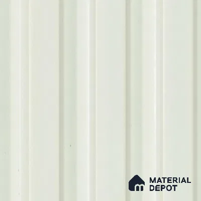 White Plain Colour Louver  4511 8 ft x 4.8 inch Charcoal Panel - 12 mm | Suitable for Feature Wall, TV Unit & Living Room | Width is Subjected to 5% Variation