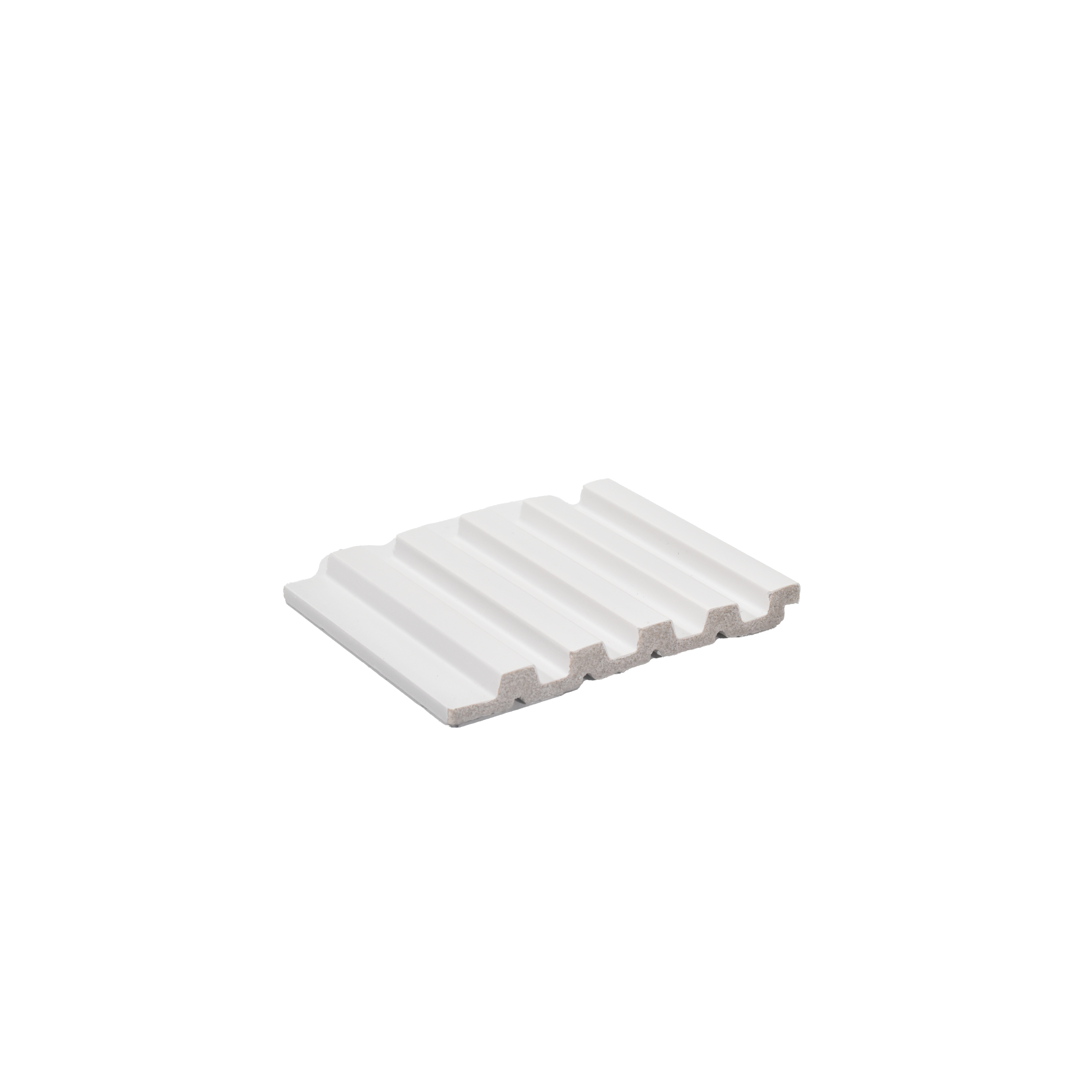 White Plain Colour Louver  4511 8 ft x 4.8 inch Charcoal Panel - 12 mm | Suitable for Feature Wall, TV Unit & Living Room | Width is Subjected to 5% Variation