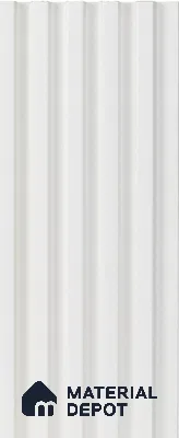 White Plain Colour Louver  4511 8 ft x 4.8 inch Charcoal Panel - 12 mm | Suitable for Feature Wall, TV Unit & Living Room | Width is Subjected to 5% Variation