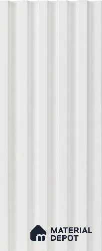 White Plain Colour Louver 4511 8 ft x 4.8 inch Charcoal Panel - 12 mm | Suitable for Feature Wall, TV Unit & Living Room | Width is Subjected to 5% Variation