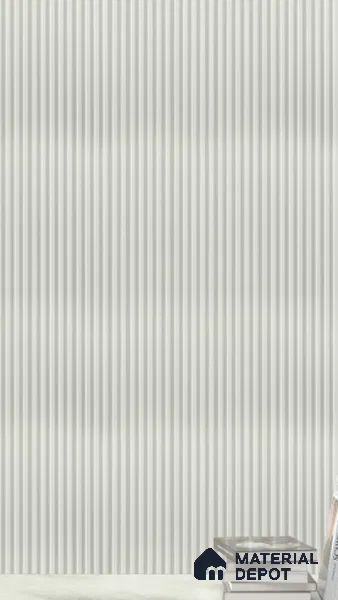 White Plain Colour Louver  4511 8 ft x 4.8 inch Charcoal Panel - 12 mm | Suitable for Feature Wall, TV Unit & Living Room | Width is Subjected to 5% Variation
