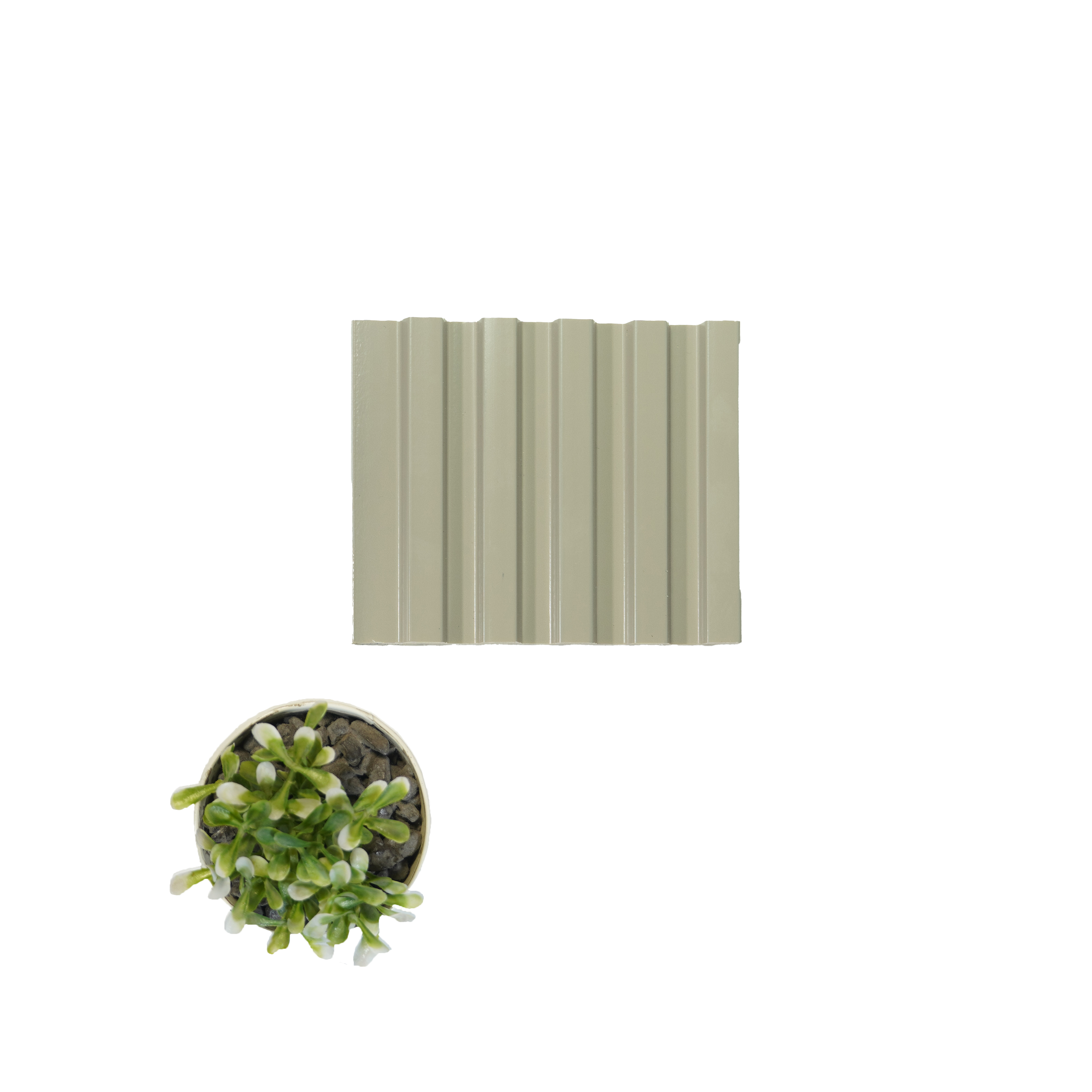 Cream Plain Colour Louver  4512 8 ft x 4.8 inch Charcoal Panel - 12 mm | Suitable for Feature Wall, TV Unit & Living Room | Width is Subjected to 5% Variation
