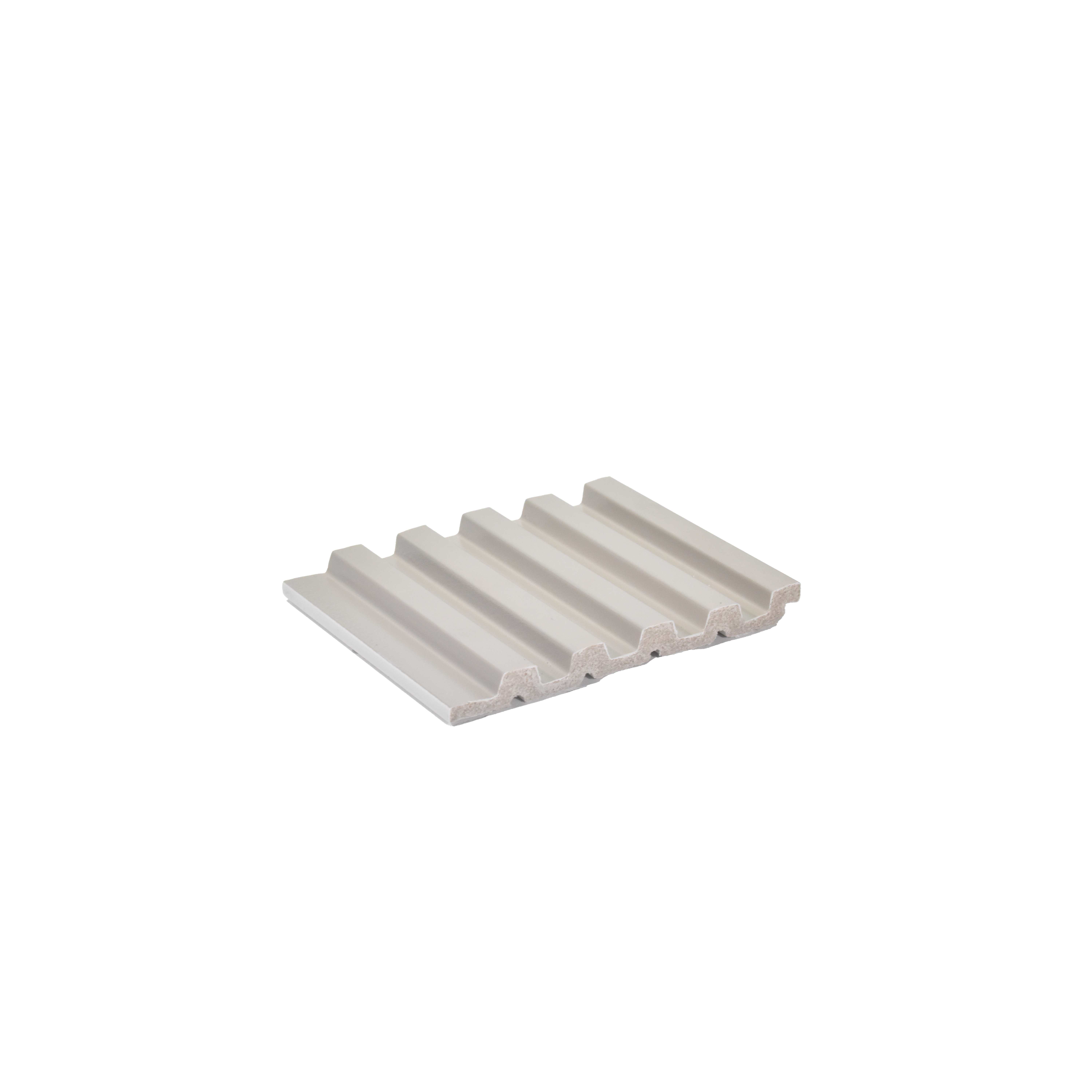 Cream Plain Colour Louver  4512 8 ft x 4.8 inch Charcoal Panel - 12 mm | Suitable for Feature Wall, TV Unit & Living Room | Width is Subjected to 5% Variation